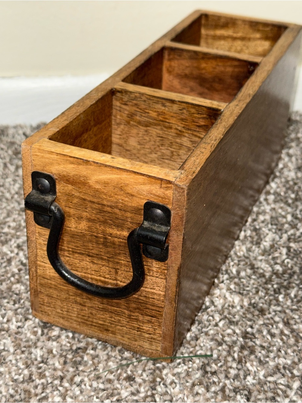 Thirty one wood basket 3 spaces